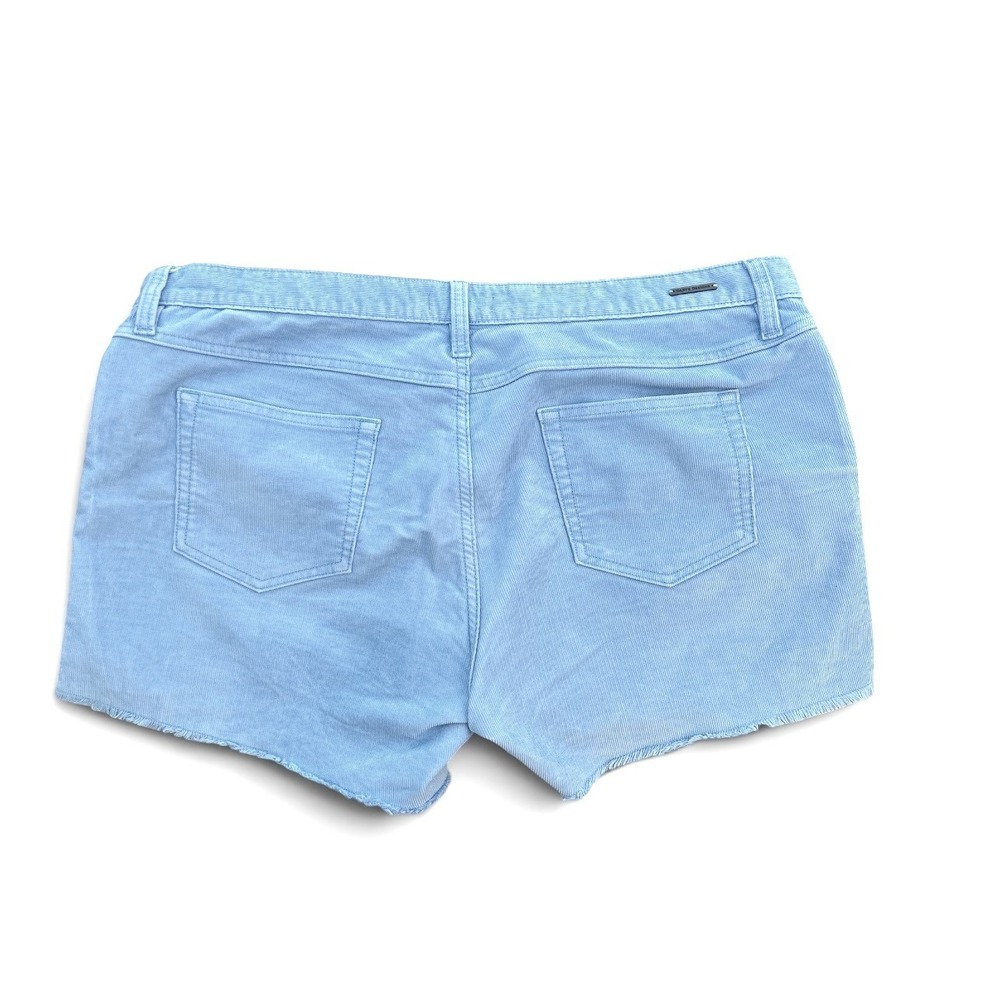 Carve Designs Light Blue Corduroy Raw Hem Shorts Womens Organic Cotton Stretch - Picture 2 of 4
